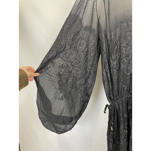 We Are HAH Royal HAHness Lace Maxi Dress Black Women's XS/S - Picture 5 of 16